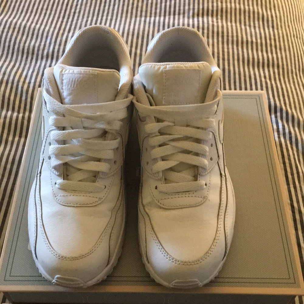 Lightly used, hard to find, all white Nike Air Max